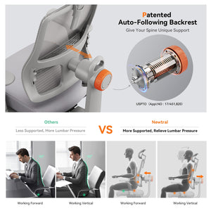 Ergonomic High-Back Office Chair with Auto Lumbar Support