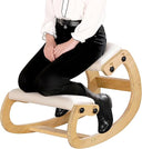 Adjustable Ergonomic Kneeling Chair – Rocking Posture Stool with Solid Wood Frame
