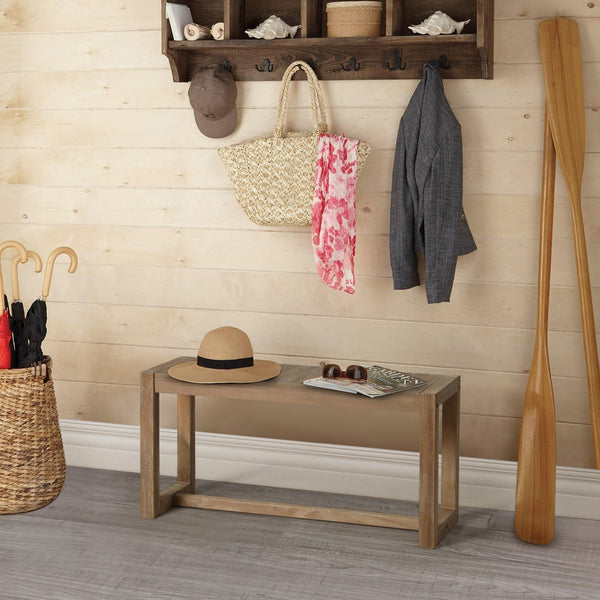 Farmhouse Solid Wood Entryway Bench