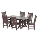 7-Piece Outdoor Patio Dining Set – HDPE Poly Lumber Table & Chairs with Umbrella Hole