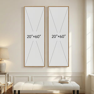 Abstract Vertical Wall Art Set of 2 – Framed Canvas Prints