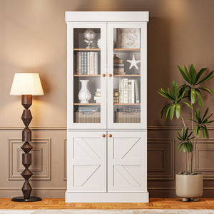 3-Piece Farmhouse TV Stand & Bookcase Set
