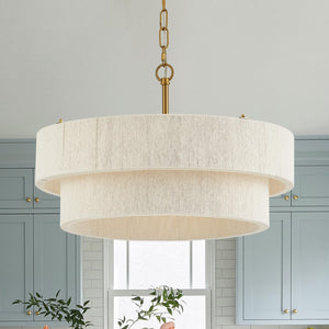 Woven Rattan Boho Chandelier Pendant Light