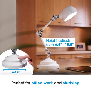Adjustable LED Desk Lamp with USB Charging Port