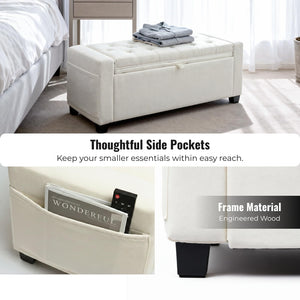 Storage Ottoman Bench with Hidden Storage