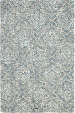 Abstract Hand-Tufted Wool Area Rug – Contemporary Design