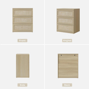 Rattan Dresser with Drawers – Modular Chest of Drawers for Bedroom