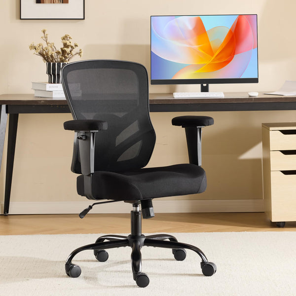 Ergonomic Mesh Office Chair with Lumbar Support & Adjustable Armrests