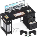51-Inch Computer Desk with Drawers & Power Outlets