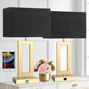 Touch Control Dimmable Table Lamps Set of 2 with USB Ports