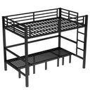 Twin XL Over Twin XL Futon Bunk Bed with Sofa