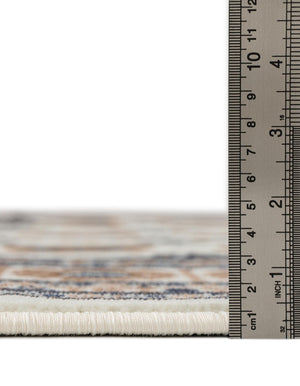 6 Ft Round Bokhara Area Rug – Polypropylene Medium Pile