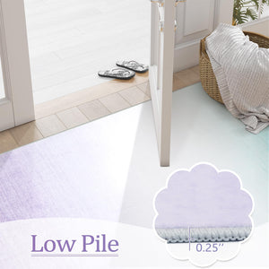 Purple Gradient Area Rug – Non-Slip Washable Indoor Rug