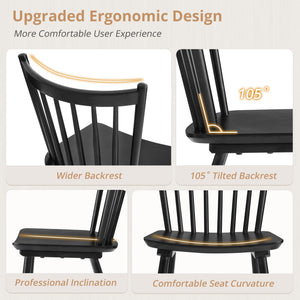 Farmhouse Spindle Back Dining Chairs – Set of 2, 4, 6, or 8