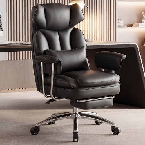 Ergonomic Executive Office Chair with Footrest & Lumbar Support