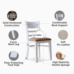 Ladder Back Dining Chairs Set of 2