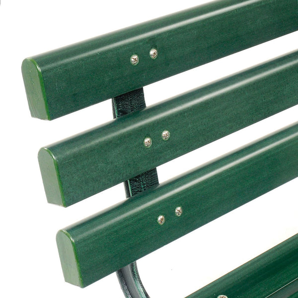 4ft Outdoor Park Bench with Backrest – Green