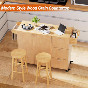 Rolling Kitchen Island with Storage