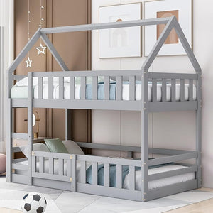 Twin Over Twin House Bunk Bed