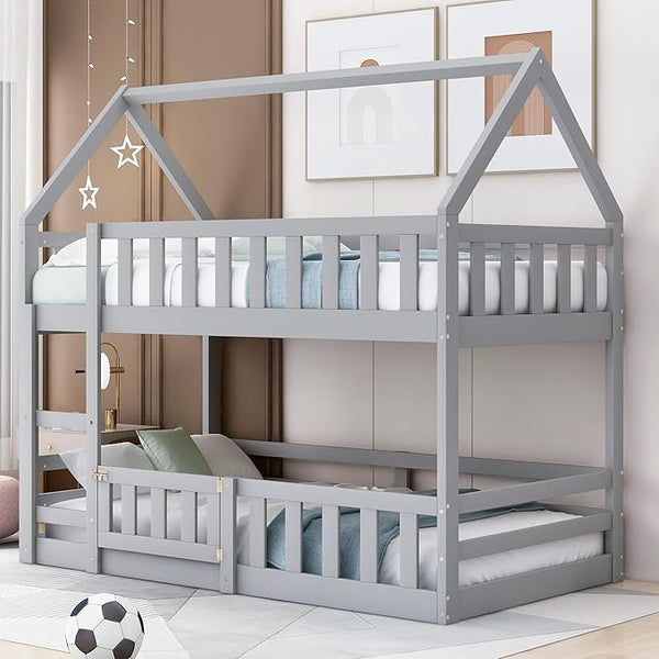 Twin Over Twin House Bunk Bed