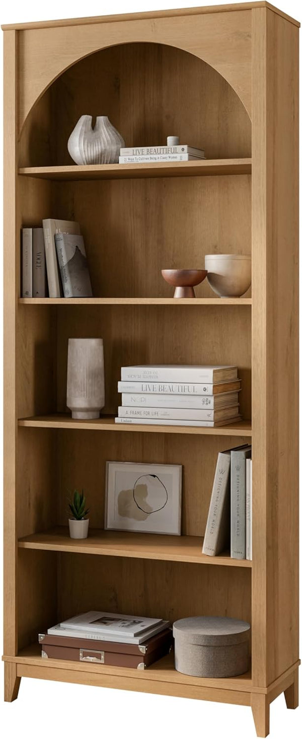 Arched Bookcase 78" Tall with 3 Adjustable Shelves