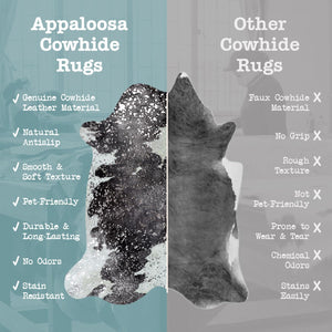 Genuine Cowhide Rug – Metallic Gold Devore on Champagne 6'x7'