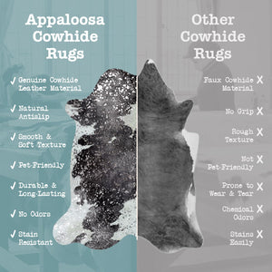 Genuine Cowhide Rug – Metallic Gold Devore on Champagne 6'x7'