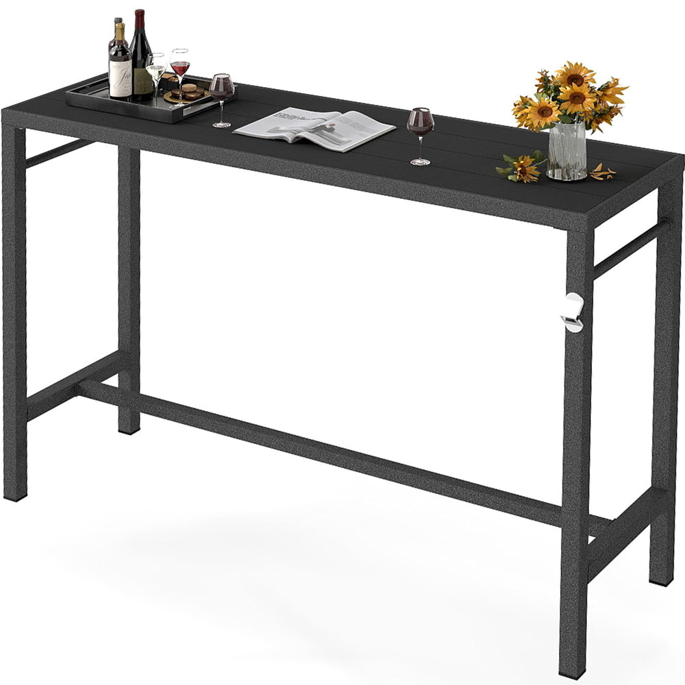 Outdoor Bar Table – Counter Height Pub Table with Bottle Opener