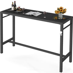 Outdoor Bar Table – Counter Height Pub Table with Bottle Opener