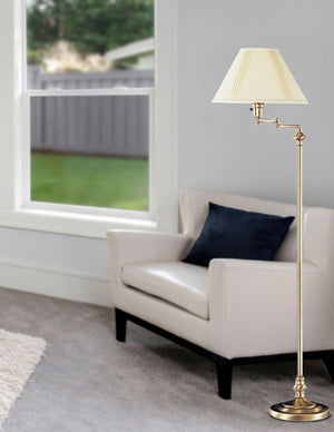Cal Lighting BO-314-AB Transitional Swing Arm Floor Lamp, Antique Bronze