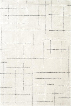 Cream Striped Area Rug – Oliver Collection