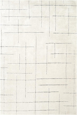 Cream Striped Area Rug – Oliver Collection