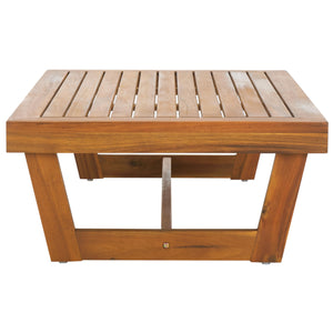 Acacia Wood Outdoor Coffee Table – Natural Slatted Top