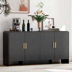60" Sideboard Buffet Cabinet with 4 Doors & Adjustable Shelves
