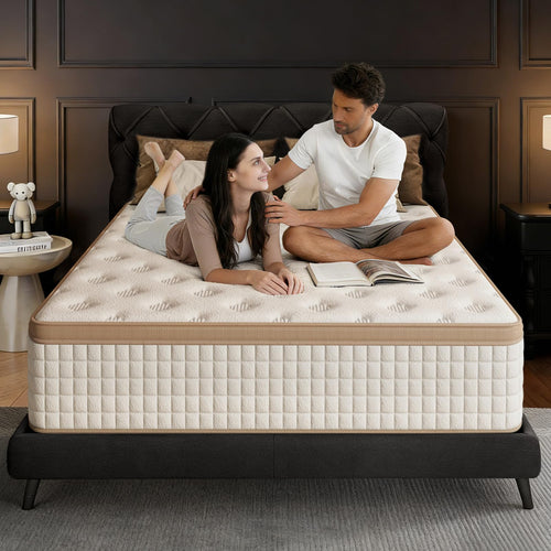 12 Inch Hybrid Mattress with Gel Memory Foam, Pocket Springs & Cooling Cover