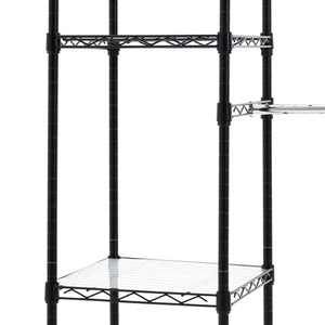 Expandable Metal Hanging Closet Organizer with Shelves
