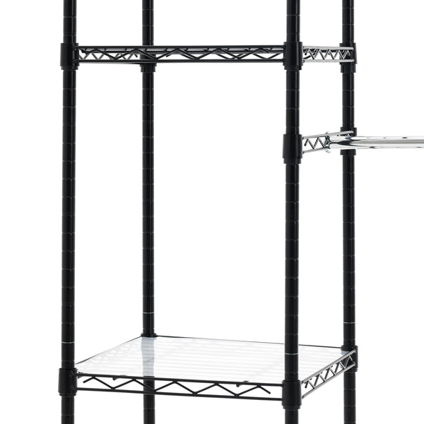 Expandable Metal Hanging Closet Organizer with Shelves