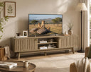 70" Fluted TV Stand with Storage Cabinets