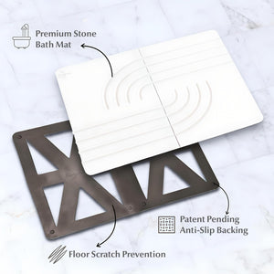 Diatomite Stone Bath Mat – Quick-Dry, Non-Slip Bathroom Rug