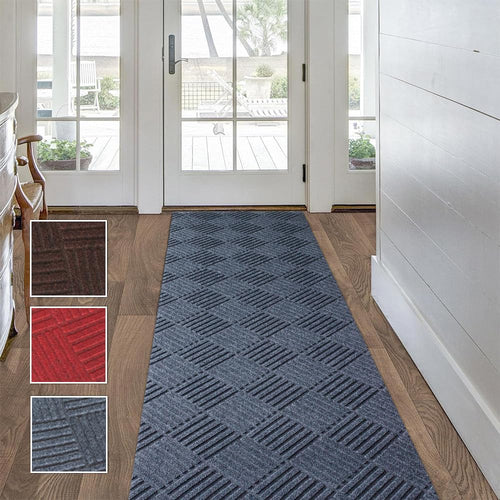 Non-Slip Hallway Runner Rug – 3ft x 50ft, Gray