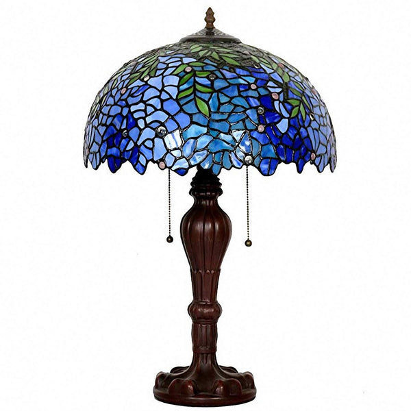 Tiffany Style Purple Wisteria Table Lamp