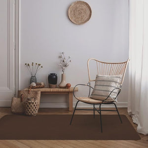 Skid-Resistant Indoor Area Rug – Chocolate Brown