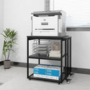 Rolling Printer Stand with Storage Shelves & Extendable Craft Table