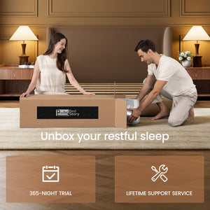 Queen Hybrid Mattress 14 Inch – Pocketed Coil, Cooling Gel, Lumbar Support
