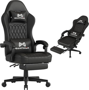 Ergonomic Gaming Chair with Footrest, Headrest & Lumbar Support – 400 lbs Capacity