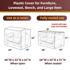 Clear Plastic Furniture Moving & Storage Cover