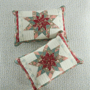 Floral Patchwork Cotton Quilt Set – 3-Piece Reversible Bedding Coverlet