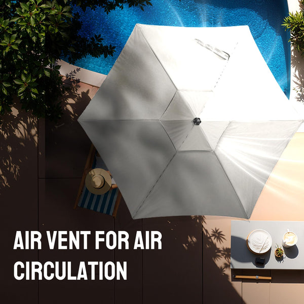 9 Ft Patio Umbrella with Push Button Tilt & UV Protection