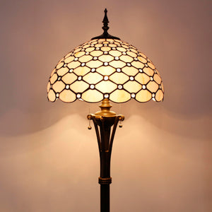 Tiffany Stained Glass Floor Lamp, 16"W x 70"H