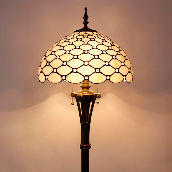 Tiffany Stained Glass Floor Lamp, 16"W x 70"H